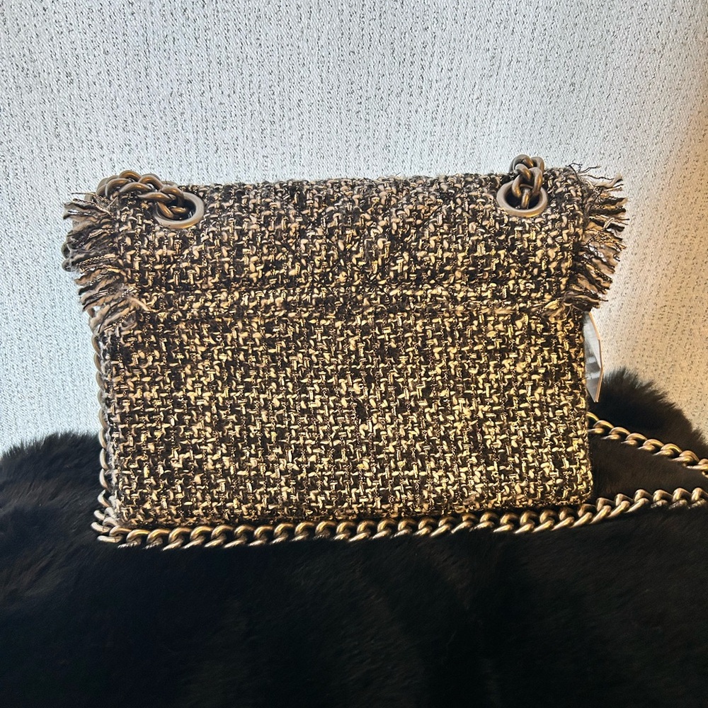 Kurt Geiger Black and White Tweed Shoulder Bag - Picture 6 of 6
